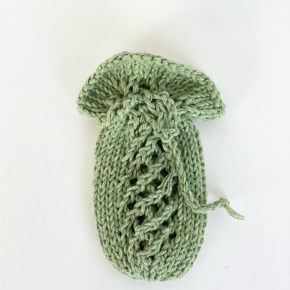 Soap Saver Bag Hand Crafted Green Cotton Bath Essential Exfoliating - Picture 4 of 11